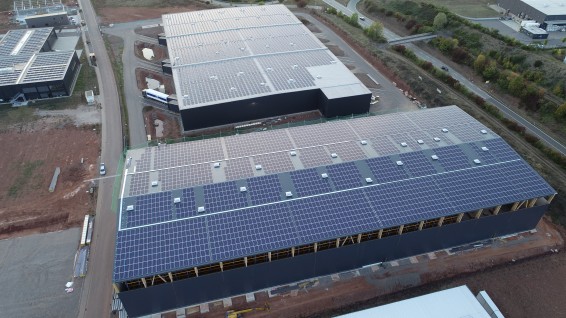 Photovoltaik für Wasem GmbH, errichtet August 2018 mit 480kWp